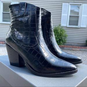 ALLSAINTS | ‘Rolene’ Crocodile Boot Black Sz 9 NEW